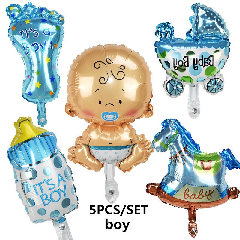 1Set Gender Reveal Napkin Cup Tablecloth Boy girl Balloon Kids baby Shower Birthday Birthday Favor Decoration Supplies: Boy set