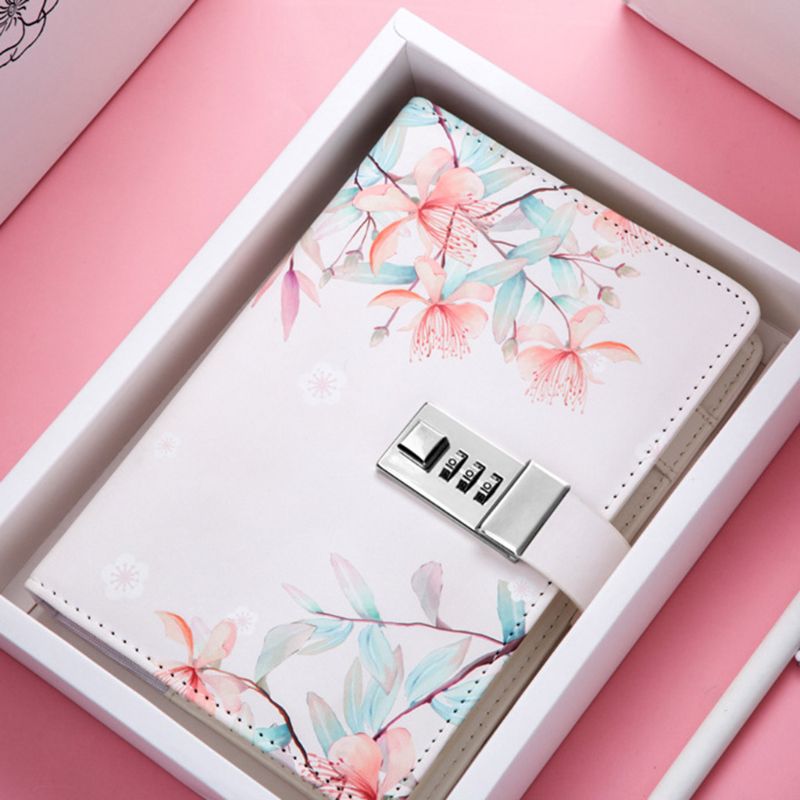 Password Notebook with Combination Lock Personal Secret Diary Notepad 35EA
