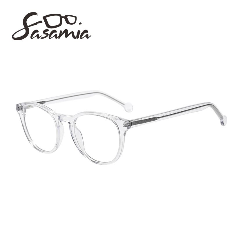 Sasamia glasögonbågar kvinnor runda genomskinliga glasögon cirkel receptbelagda klara glasögonbågar retro vintage damglasögon: Wd1056 c 2