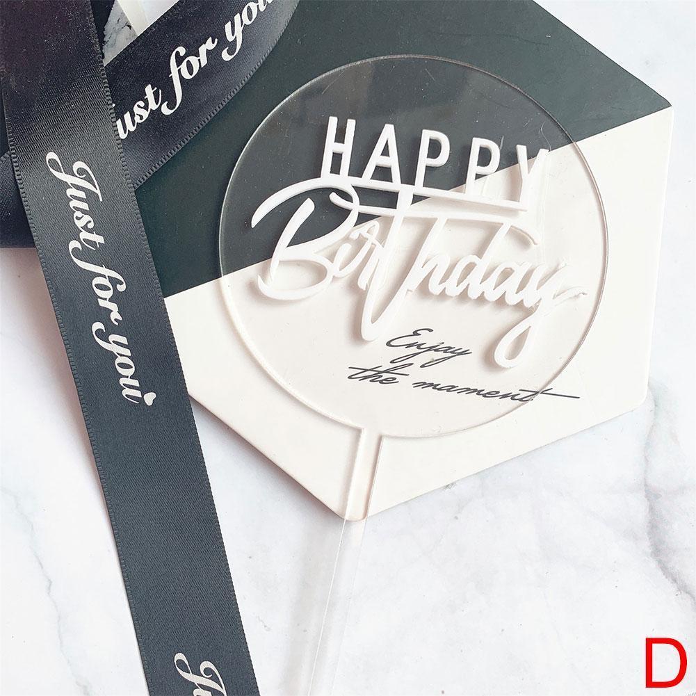 Double Layer Acrylic Cupcake Topper Happy Birthday Topper Shower For Birthday Party Baking Cake Cake Baby Supplies Decorati F1E5: D