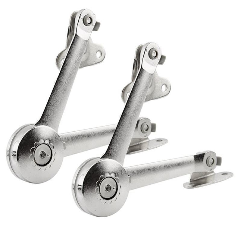 Support Hinge in Satin Nickel Lid Stay with Soft Close Toy Box Hinge Support Lids of Cabinets Cupboard Wardrobe Max Weight