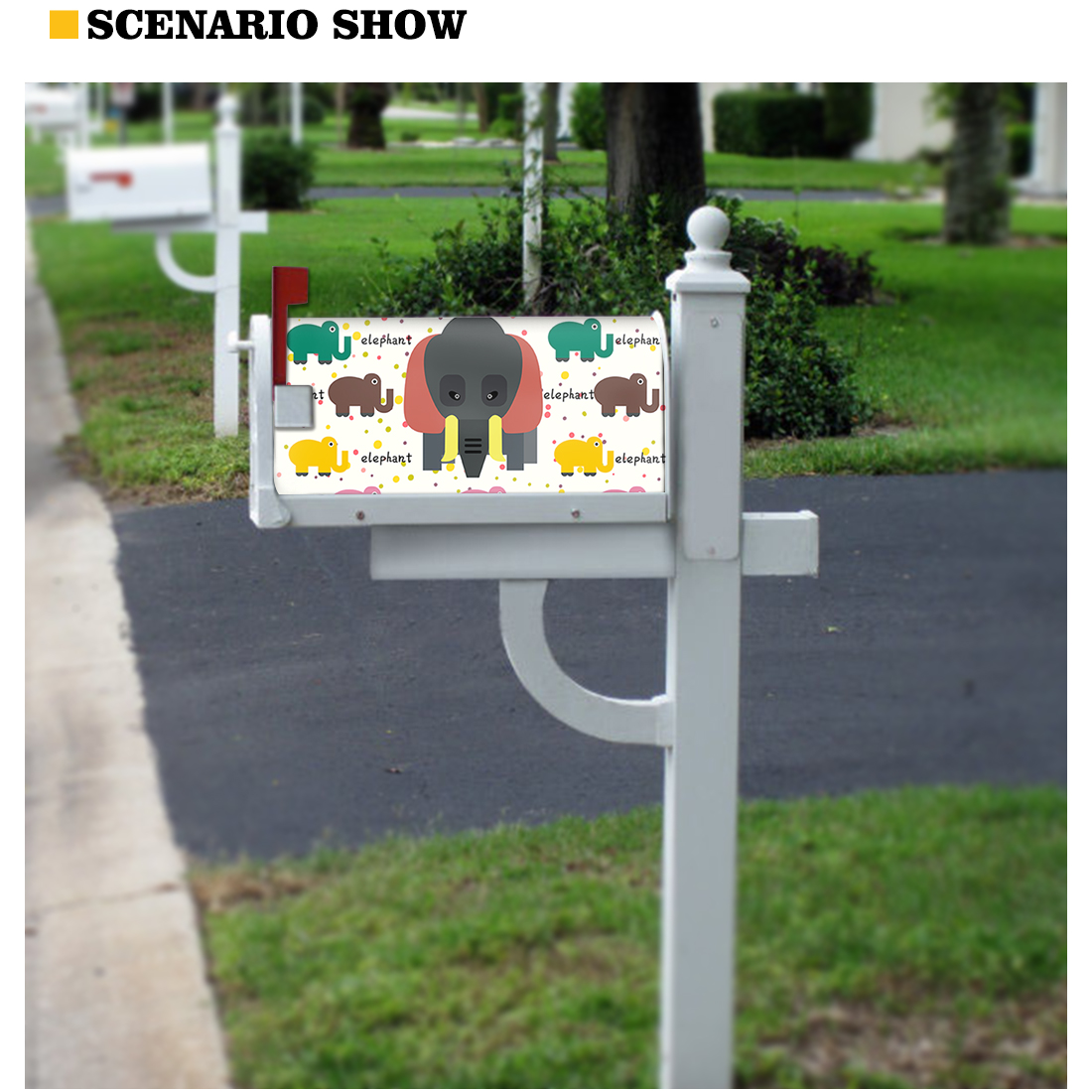 Print On Demand Mailbox Cover Magnetic Wrap Custom Letter Box Waterproof Protection Garden Decor Letterbox Cover