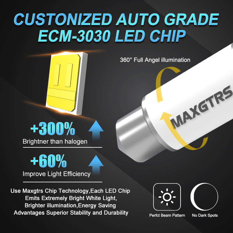 2X 28 31 36 39 41mm C5W 5730 cerámica LED adorno de coche cúpula luz de lectura Interior lámpara de mapa bombilla DC12V/24V Canbus sin errores