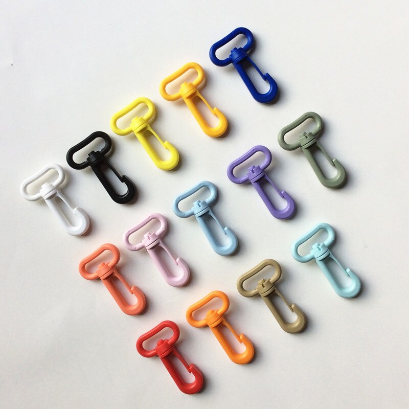 50pcs Plastic Swivel Snap Hooks For Bag Belts Straps Keychain Clasp Backpack Accessories Webbing 25mm
