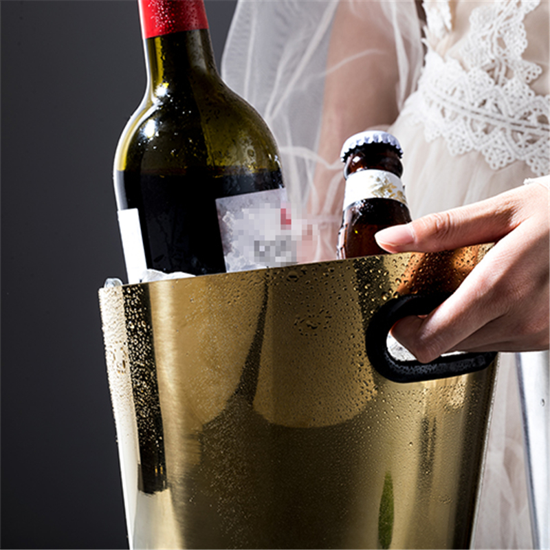 Beer Champagne Whiskey Freeze Bucket Party Decoration Stainless Steel Ice Bucket Wine Ice Cooler Bars Kitchen Accessories