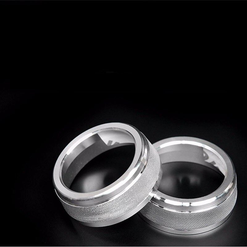 For Toyota RAV4 Car AC Climate Control Knob Trim Button Cover Auto Accessories 2Pcs Car AC Control Knob Cover: silver / 1 pcs