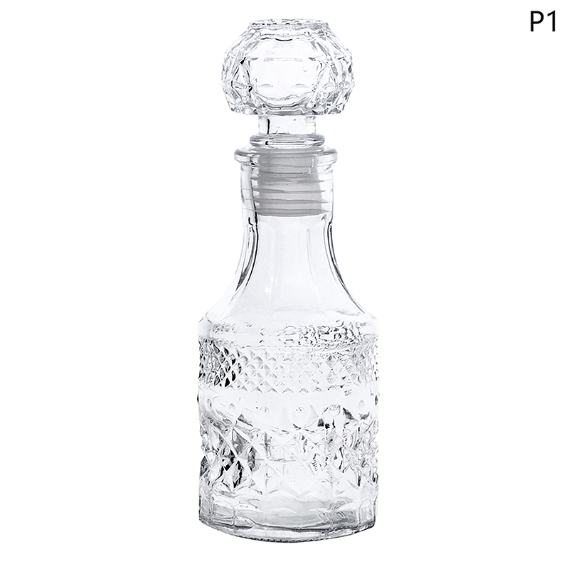 Vaso de vidrio transparente para whisky, decantador de , botella de vidrio para licor, Bourbon, Barware, 100/150ml, 1 unidad