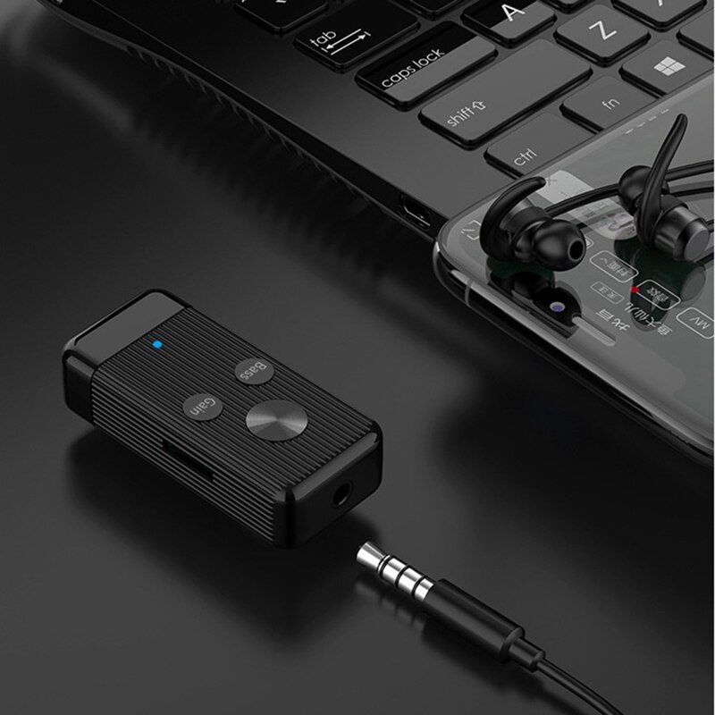 Bluetooth Audio Receiver Bluetooth Adapter, Tf Hifi Aux 3.5 Jack Bass Gain Ruisonderdrukking Auto Bluetooth Ontvanger