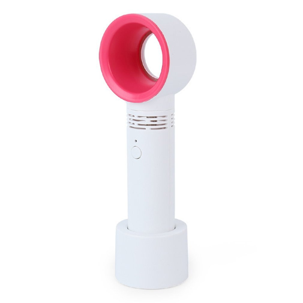 Bladloze Ventilator Oplaadbare Handheld Mini Fan Handige Usb Ventilator Draagbare Mouwloze Mini Bladeless Koeler Handy Fan: green