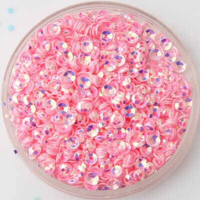 500g/- pack 3mm koppar glittrande färg lösa paljetter paljetter sömnad bröllopspysselplagg skor väska nagelkonsttillbehör: Rosa