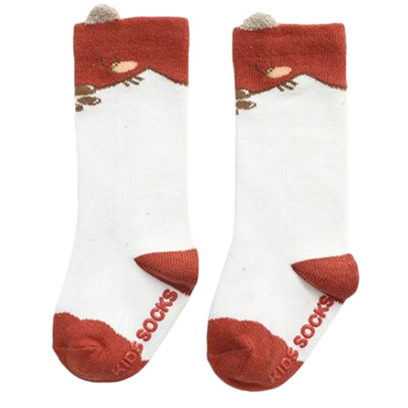 Winter Christmas Deer Sock Cute Wool 3D Straight Sock Baby Thermal Warm Animal Xmas Socks Socks Christmas For Kids: fox