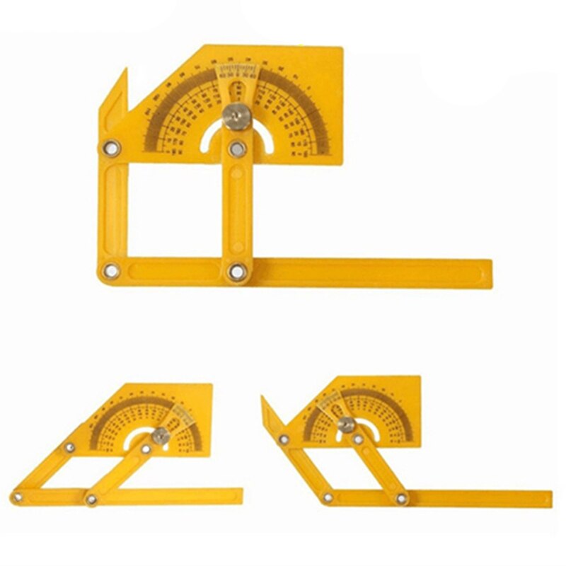 Plastic Protractor Angle Ruler Angle Ruler 180 Degree Ruler Woodworking Ruler Foldable Easy Carry Convenient Angle Measurement