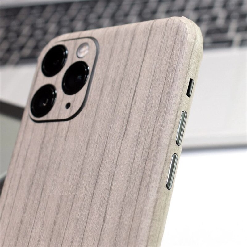 Mobile Phone Sticker For iPhone 11 Pro Max Wood Grain Protective Film For iPhone 11 Pro 11 Back Decals Accessories EEMIA