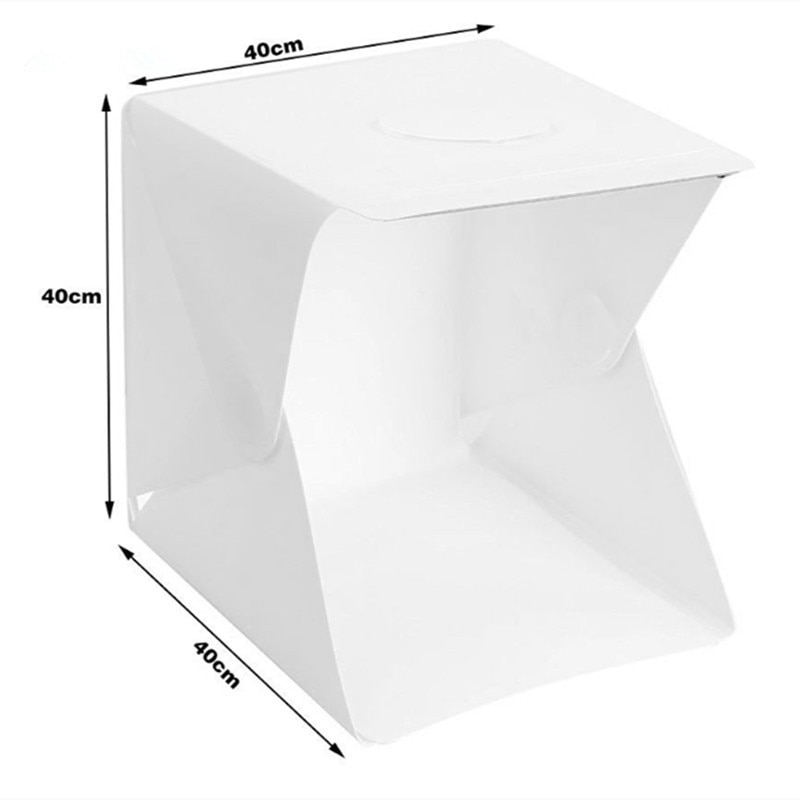 40 centimetri Ha Condotto La Luce Mini Photo Studio Box Fotografia Luce LED Camera Tenda Da Tavolo Tiro Soft Box Accessori Fondali Lightbox