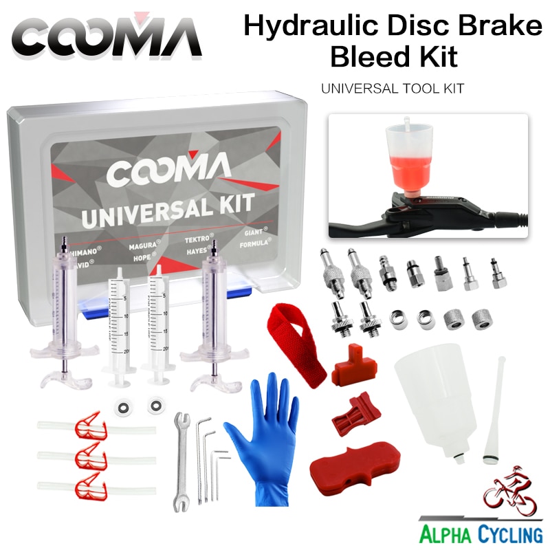 KIT de purge de frein hydraulique COOMA pour SHIMANO, TEKTRO, AVID, formule, Hayes, système de frein Magura, Kit universel, V2.0