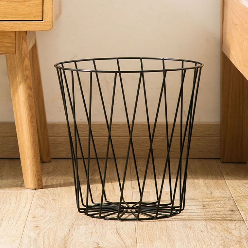 Smeedijzeren Kooi Prullenbak Ronde Prullenbak Kantoor Prullenbak Prullenbak Vuilnis Container Voor Badkamer, Keuken