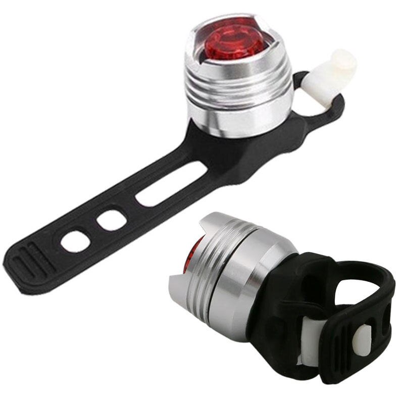 Aluminium Led Fiets Licht Voor Achter Tail Helm Rood Wit Flash Verlichting Veiligheid Lamp Fietsen Veiligheidswaarschuwing Licht Waterdicht