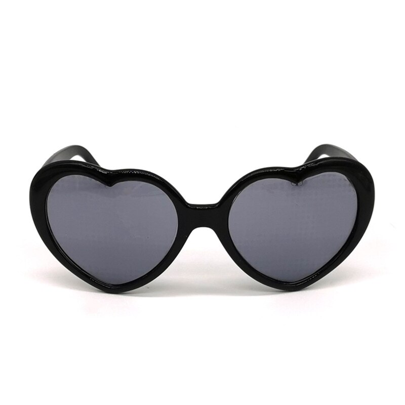 Magic Special Effect Glasses Romantic Love Glasses toys,After wearing it, all the light sources will turn into the shape of love: Black