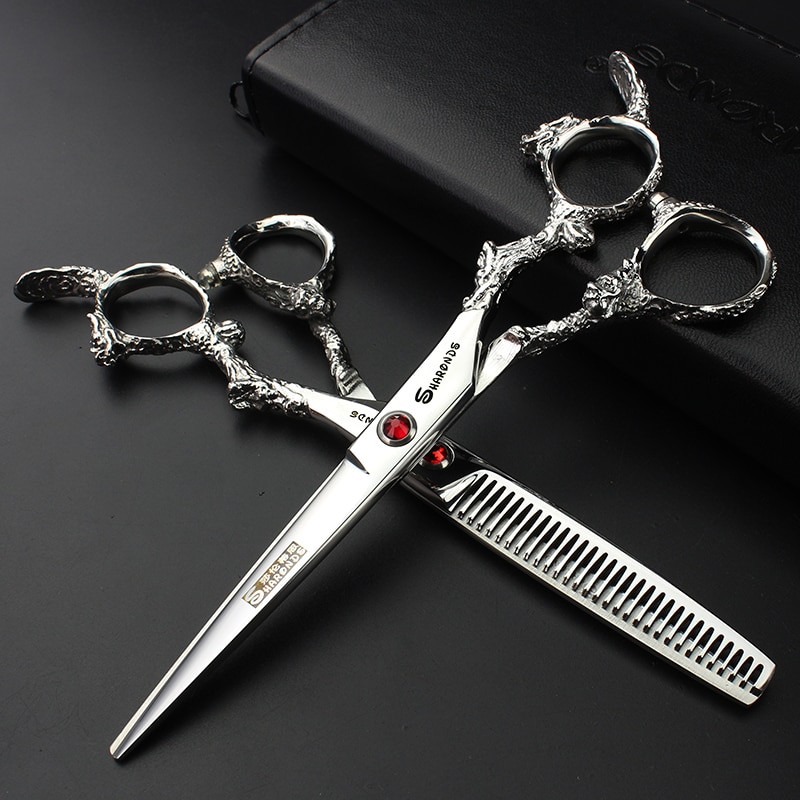 hairdressing scissors 6 inch Hairdressing Scissors Set Salon Stainless Steel Razor cut Haircuts barber Scissors