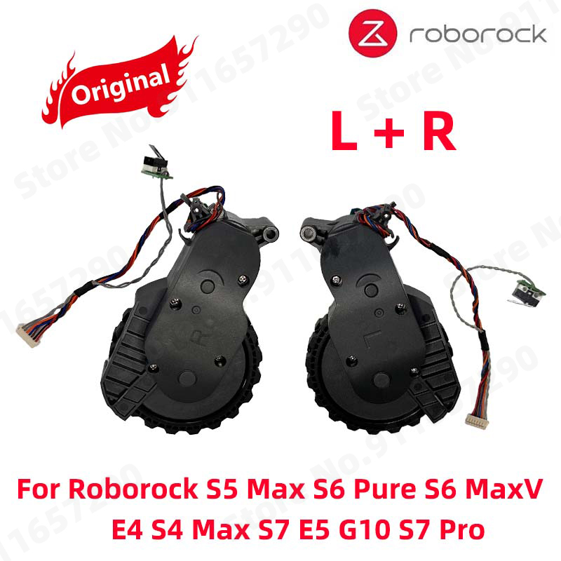 Original Roborock S5 Max S6 Pure S6 MaxV E4 S4 Max S7 E5 G10 S7 Pro ruedas para caminar izquierda y derecha accesorios para aspiradoras: Gris claro
