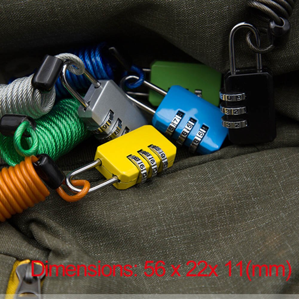 Resettable 3 Dial Digit Combination Suitcase Luggage Password Code Lock Padlock Travel Bags Security Lock Girl Like