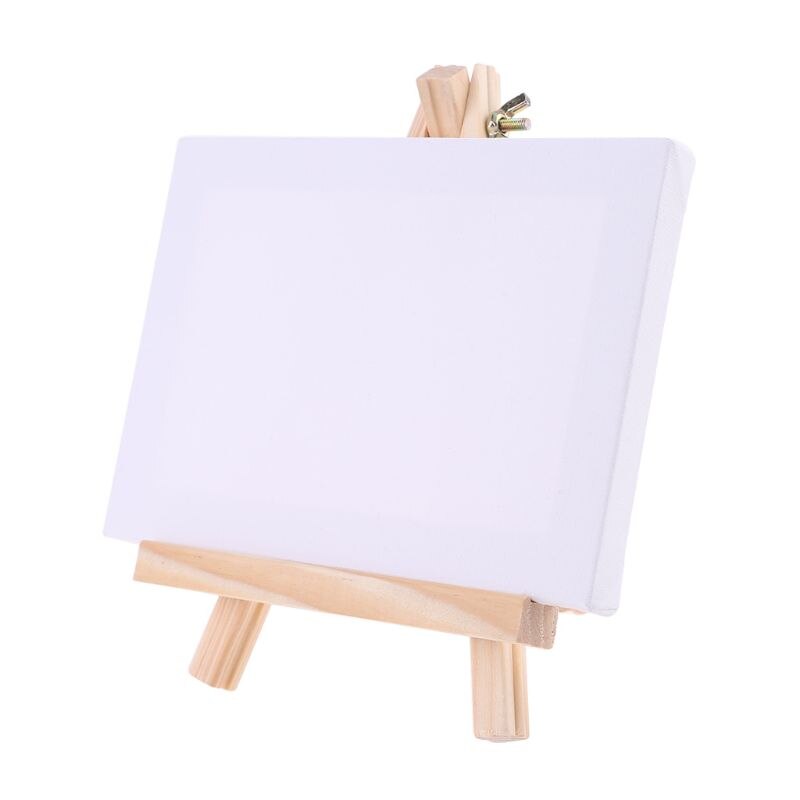 Mini Canvas Natuurlijke Houten Schildersezel Set Voor Art Schilderij Tekening Craft Wedding Supply 090F