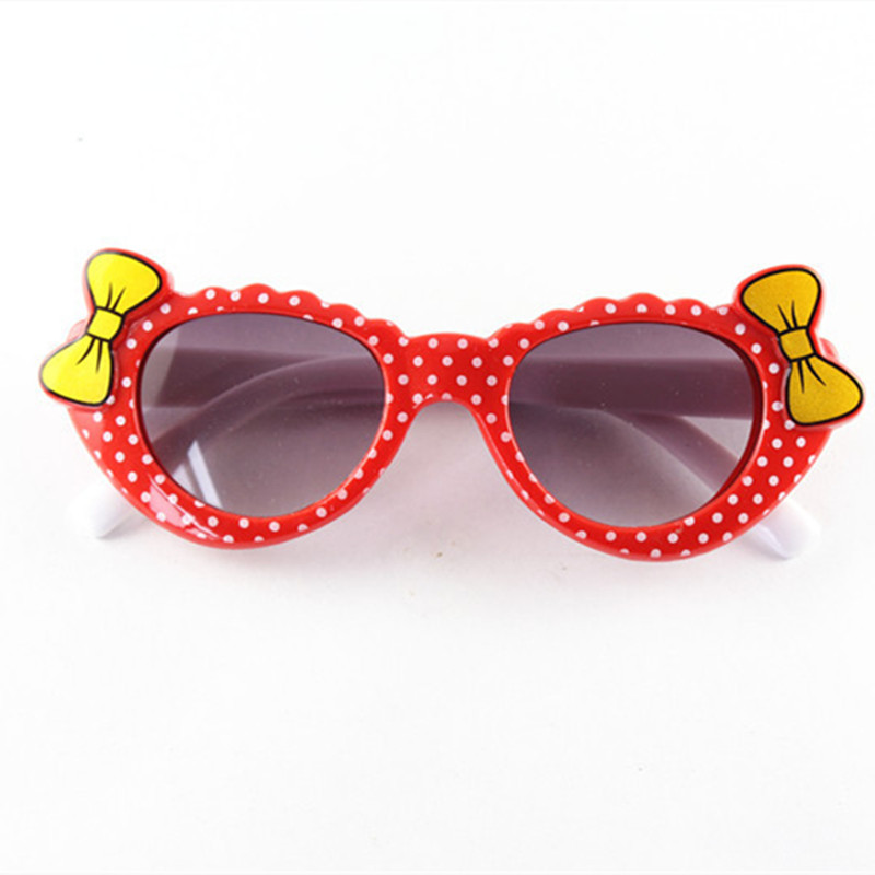 1PC Girls Boys Sunglasses Toddler Eyewear Cartoon Bow Anti UV Eyeglasses Children Baby Kids