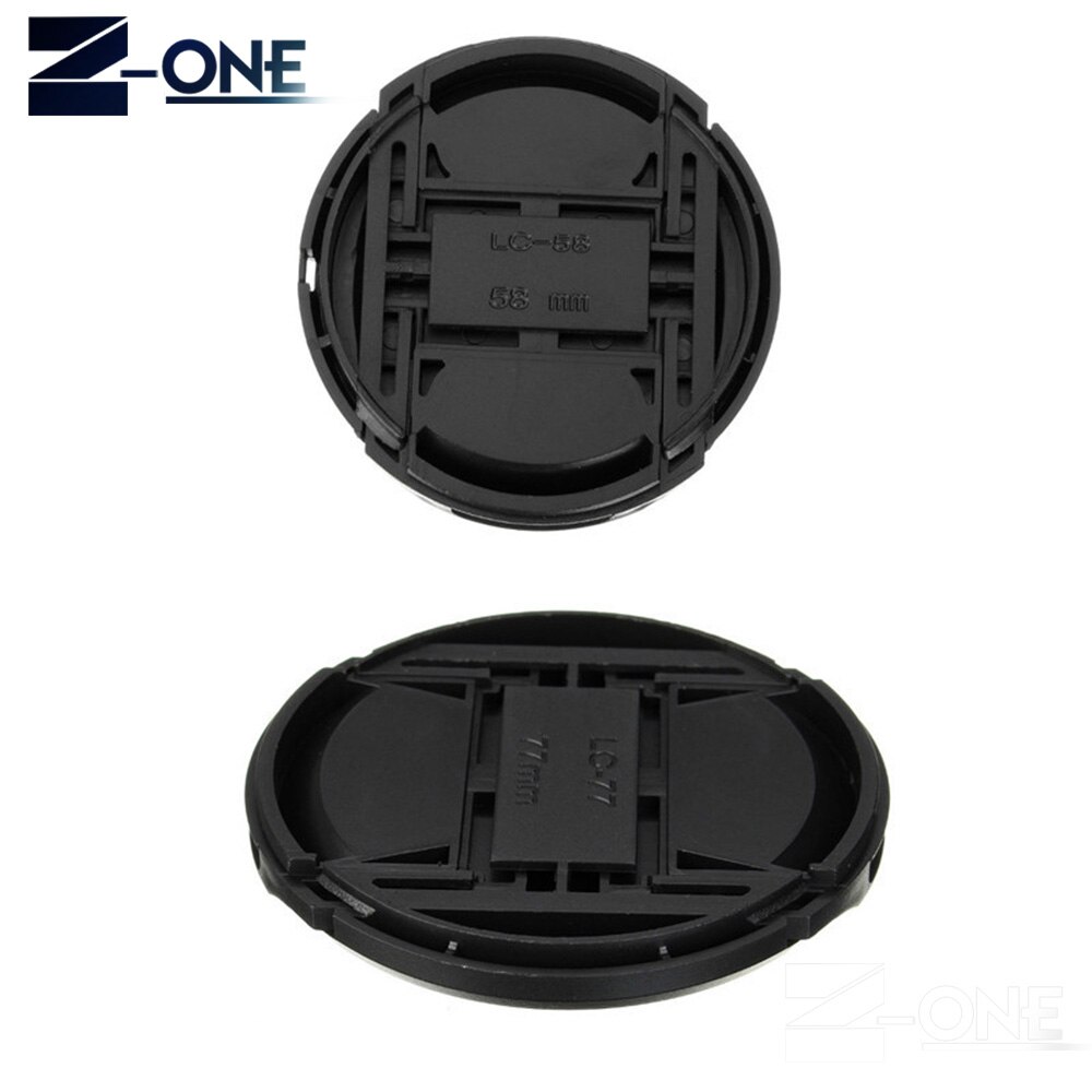 Pellizco-Tapa de objetivo A PRESIÓN CENTRAL, 49mm, 52mm, 55mm, 58mm, 62mm, 67mm, 72mm, 77mm, 82mm, para objetivos Canon, Nikon, Sony, Sigma, Tamron