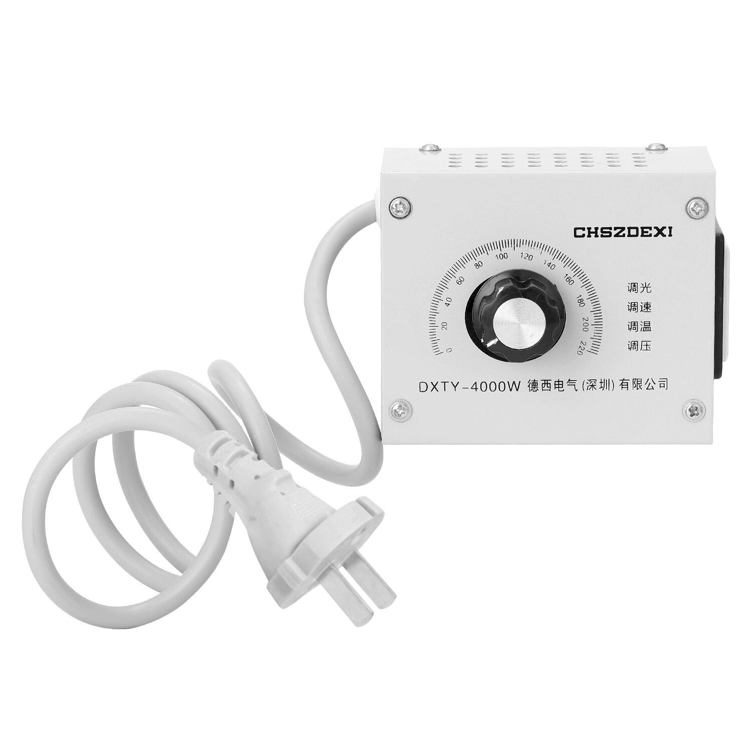 Kompakt variabel spændingsregulator bærbar hastighedstemperatur lysspænding adjuverbar dimmer transformator 220v 12v