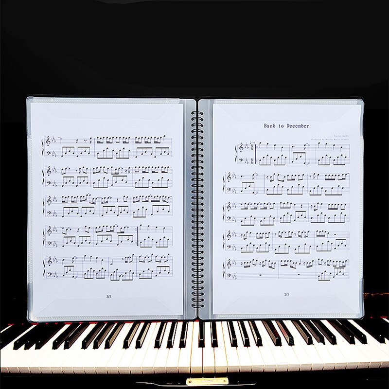 40 Pages Piano Score Coil Folder Practice Modified A4 Paper Sheet File Storage Book