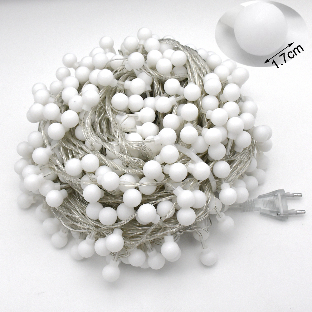 10m 20m 30m 50m 220v fairy girlander led bollslinga lampor vattentät dekorativ lampa för julgran bröllop heminredning