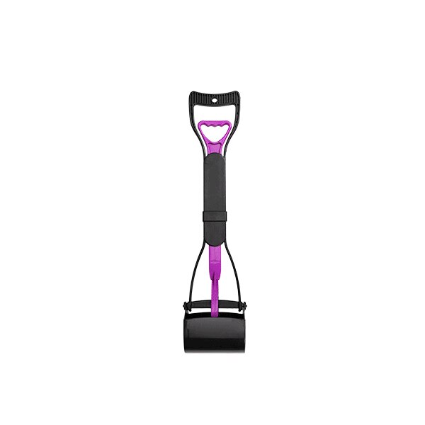 Bolsa para popó de mascotas de mango extendido, recogedor de perros, pala de caca, heces de gato, limpiador de estiércol, accesorios de animales, productos más vendidos: Purple
