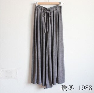 Wide leg Pants Women Summer Modal Pants Women Lounge Sleep Bottoms Loose Casual Wide leg Trousers: Dark Grey