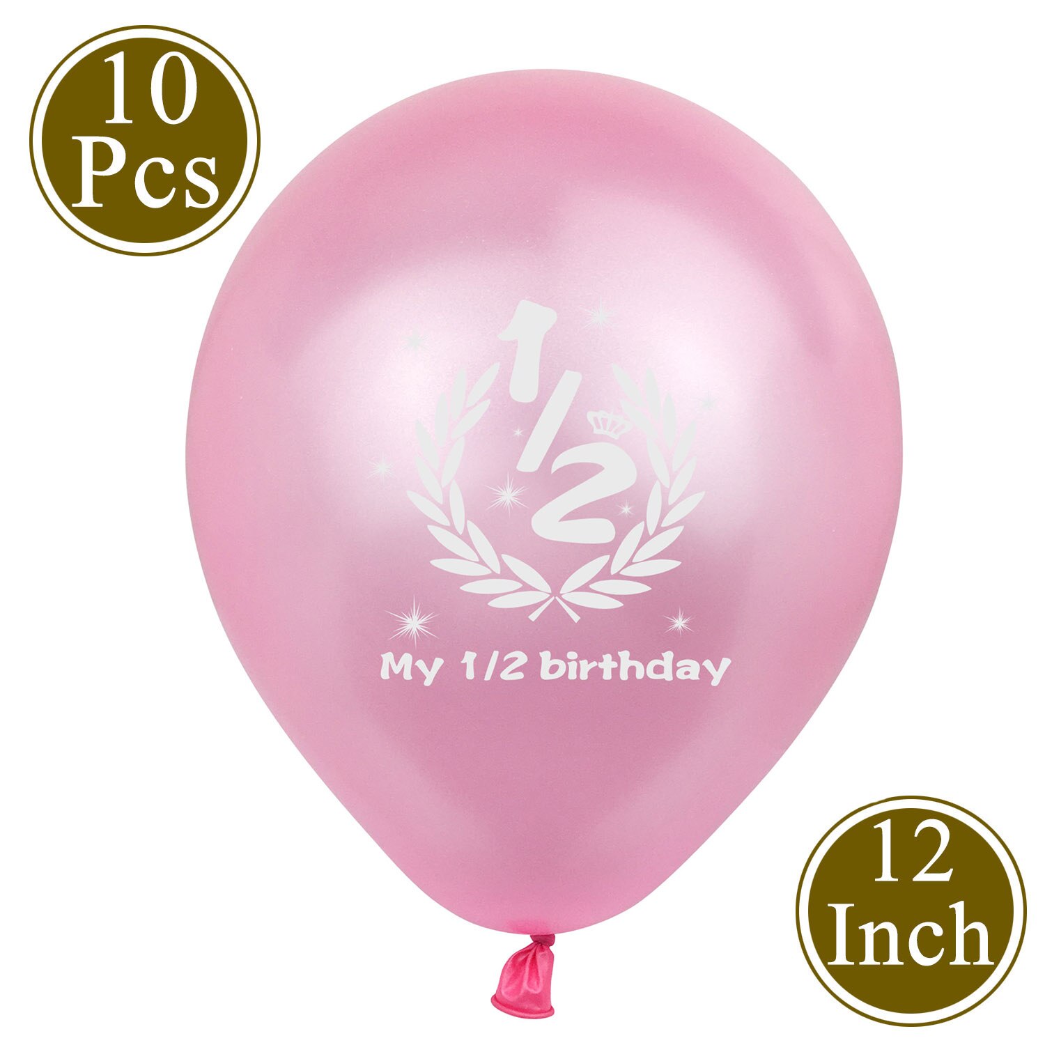 10 st 1/2 födelsedagsballonger baby shower flicka pojke 6 månaders bunting banner födelsedagsfest dekoration barn ballong balong foto rekvisita: 2
