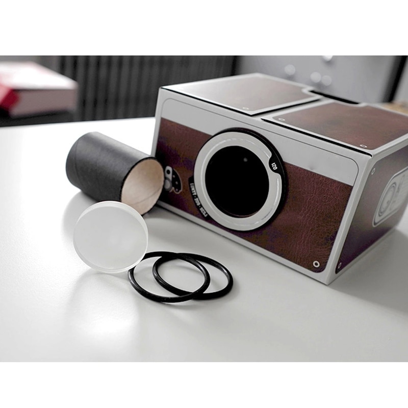 Portable DIY Retro Cardboard Projector Mini Projector Eco-Friendly Lightweight Mobile Phone Cinema Theater Support