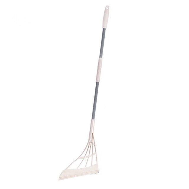 Escoba de silicona de doble uso, mopa plegable de vidrio para suelo, fregado, multifuncional, cepillo para quitar el pelo de mascota del hogar: Beige