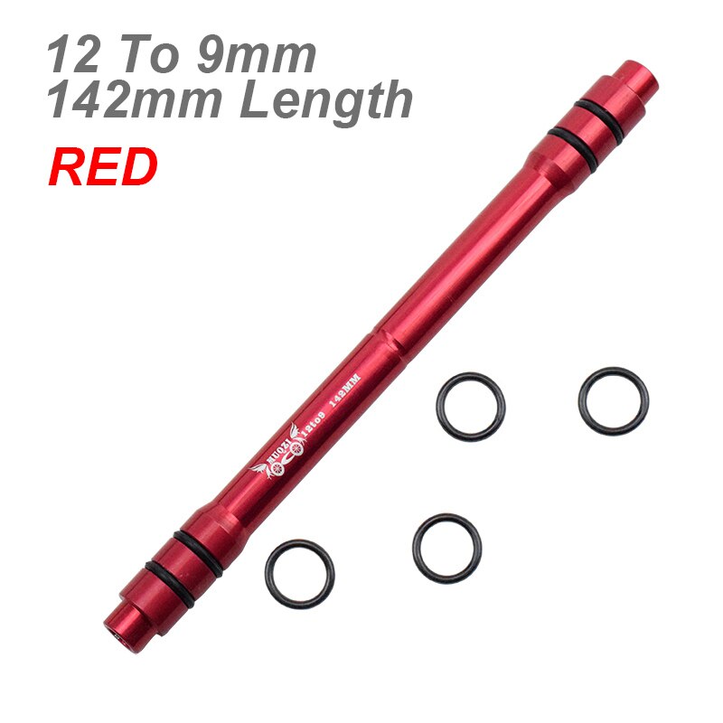 Moyeu de roue de vtt en alliage, adaptateur QR à dégagement rapide, axe 12/15mm à 9MM, 100 110 135 142 148MM: 12-9mm 142mm Red