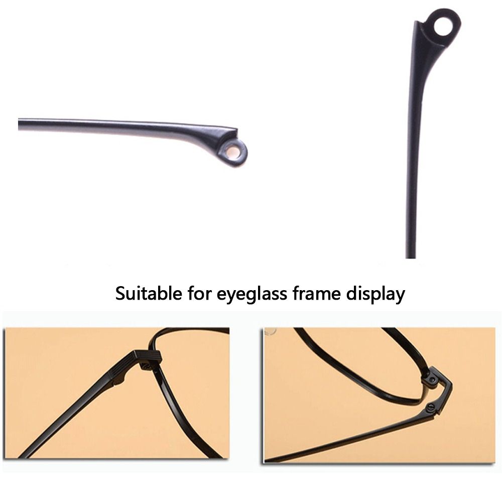 1 paar transparante voetbeschermers, brillen, vervangende pootjes, zonnebrillen, brillen, metalen pootjes, reparatieaccessoires voor brillen.