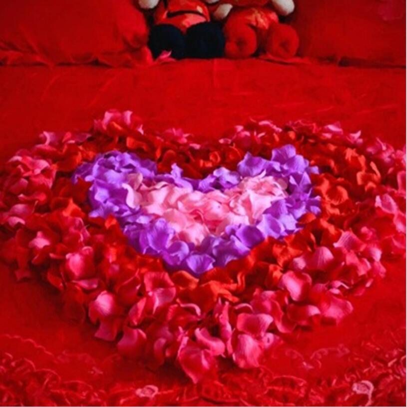 100 stk 5*5cm silke rosenblade til bryllup dekoration romantisk kunstig rose blomster bryllup tilbehør