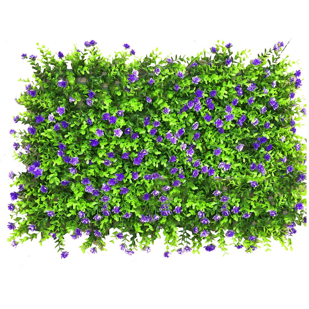 Wall Decor Hedge Lawn With Flower Artificial Plants Mat Privacy Fence Screen Faux Greenery Wall Panels Decorative Flower Wall: A