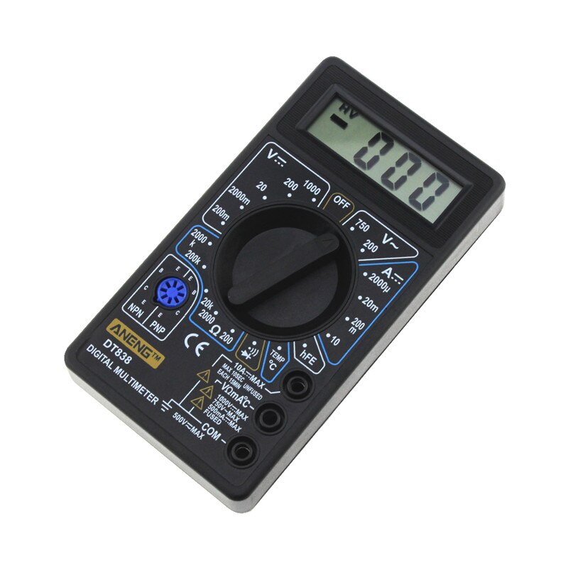DT838 LCD Digital Multimeter AC DC Tester Voltmeter Diode Resistance Current Diode Electric Multi Tester Tool