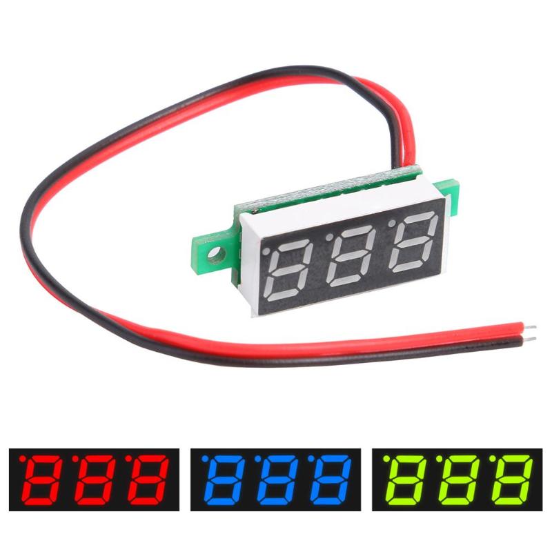 0.28 inch Small Digital Direct Voltage Gauge Head Adjustable 2 Line DC4-30V