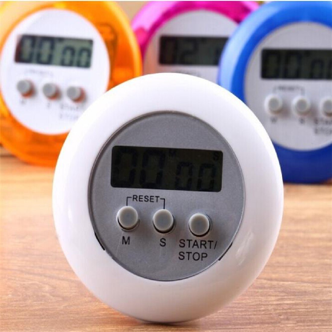 Kitchen Racing Alarm Clock Stop Watch Digital Magnetic LCD Stopwatch Timer Random color
