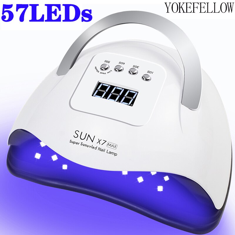 SUN X7 MAX-Lámpara LED de secado de uñas, 10/30/60/99 temporizador, ajuste, pulidor, secador con detección de movimiento, UV, herramienta de manicura de Gel