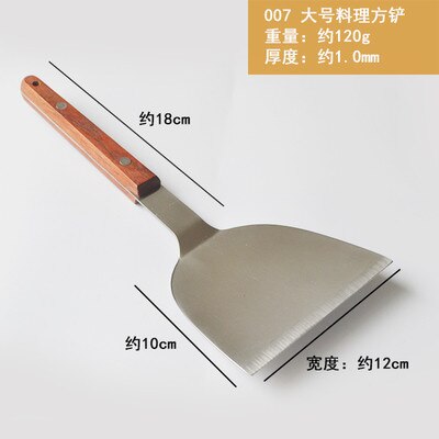 Grillbiff pizza hand skopa tårta pressskyffel matlagning mat tjockna mat spade pannkaka slip teppanyaki kök bbq verktyg: 7