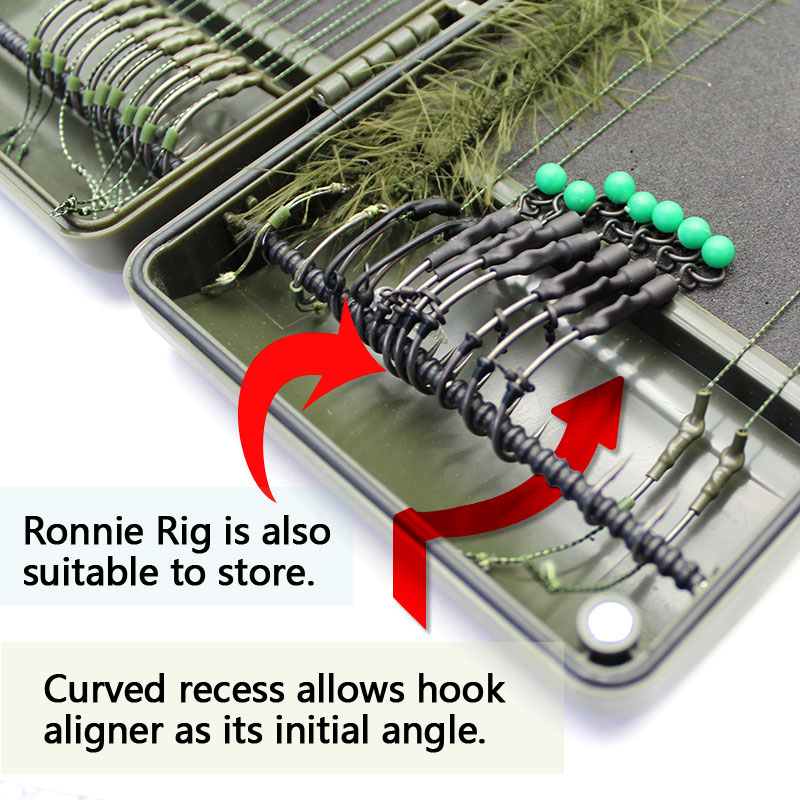Carp Fishing Terminal Tackle Box With Rig Stop Pins For Ronnie Rig Storage Box Black Feeder Fishing Accessories Rig Case