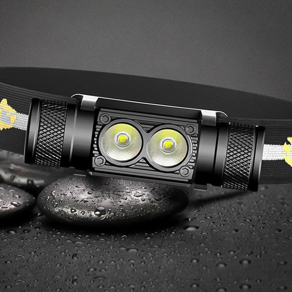 Nyeste type-c usb led pandelampe fiskeri 18650 pandelampe lommelygte jagt pandelampe camping pandelampe lommelygte pandelampe
