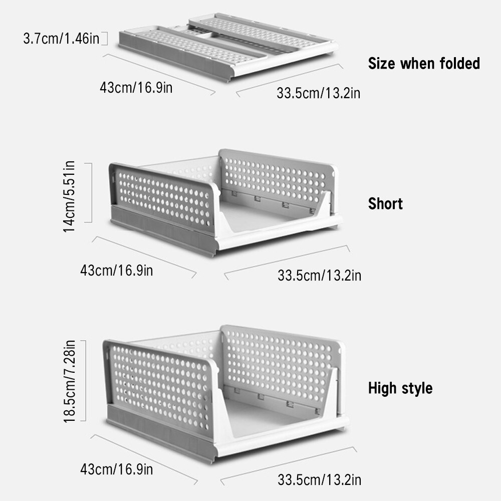 Multi-layer Stackable Clothes Storage Box Foldable Detachable Versatile Partition Board Rack Space-saving Bedroom Organizer