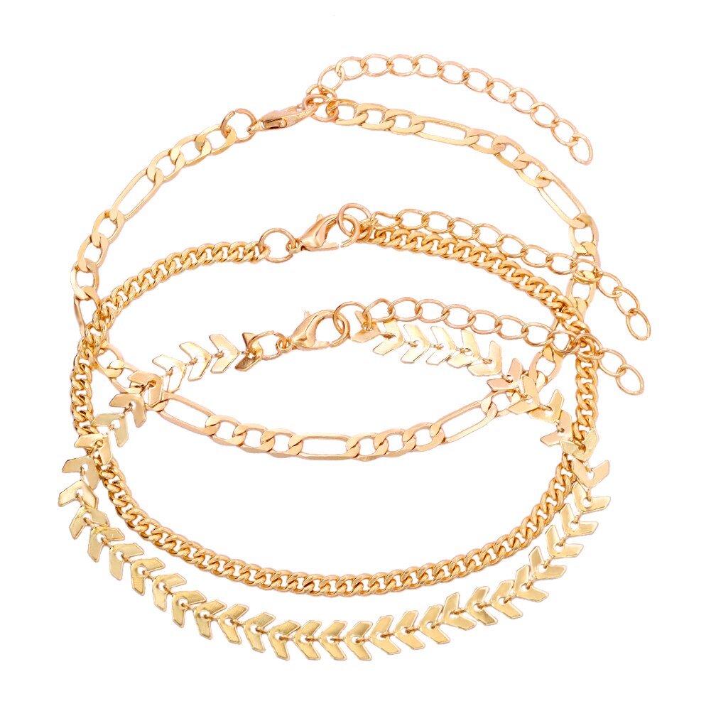 Flatfoosie Hip Hop Crystal Cross Hanger Enkelbanden Voor Vrouwen Golden Metal Link Voet Ketting Strand Sandalen Been Enkelband Sieraden: 008401GD
