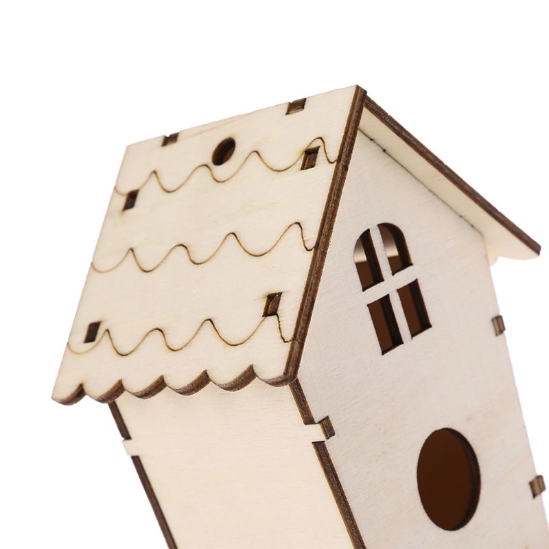 Natural Wooden Bird House Nest Wall-mounted Home Garden Outdoor Bird Cage Box Birds Supplies C42